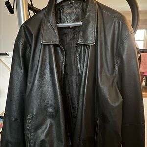Big men’s leather jacket. 4XL